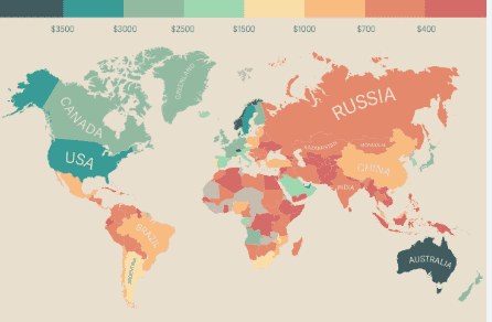 Average Salaries by Country Average Salaries by Country